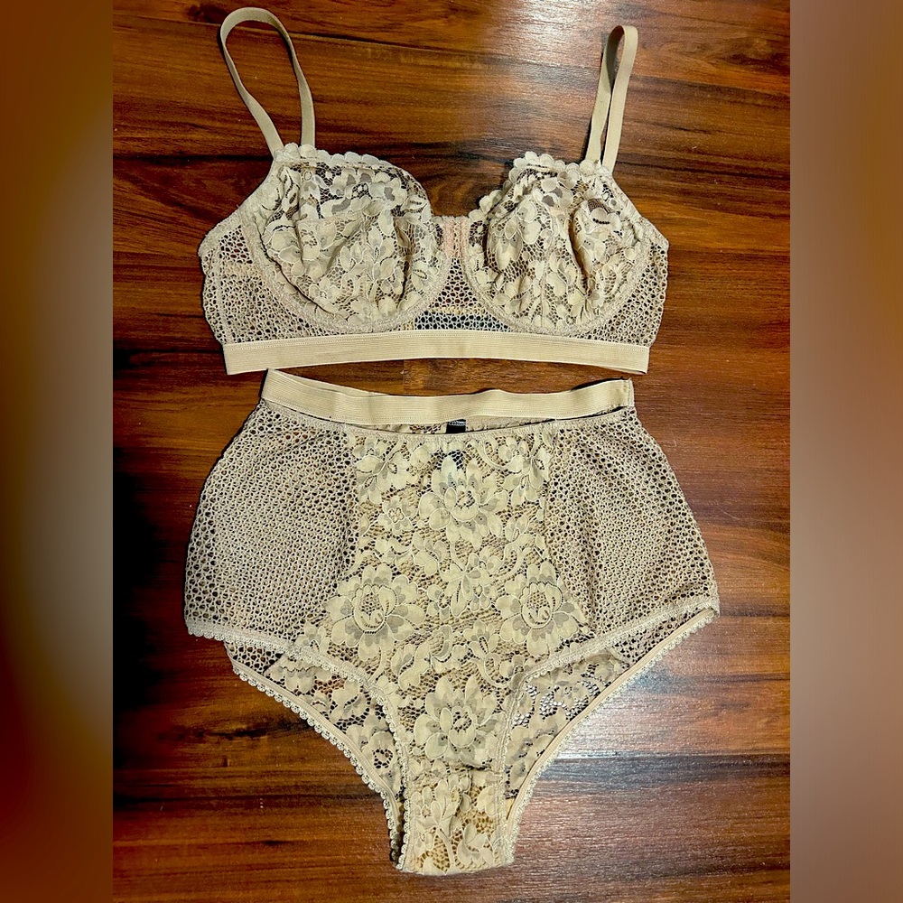 Else Lingerie Petunia Full Cup Underwire bra and High Waist Brief panty